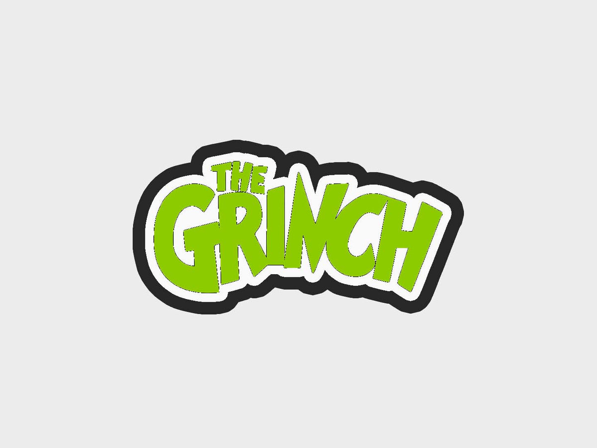 Typography Inspired Grinchymas Cookie Cutter STL Files Cookie Cutter Files