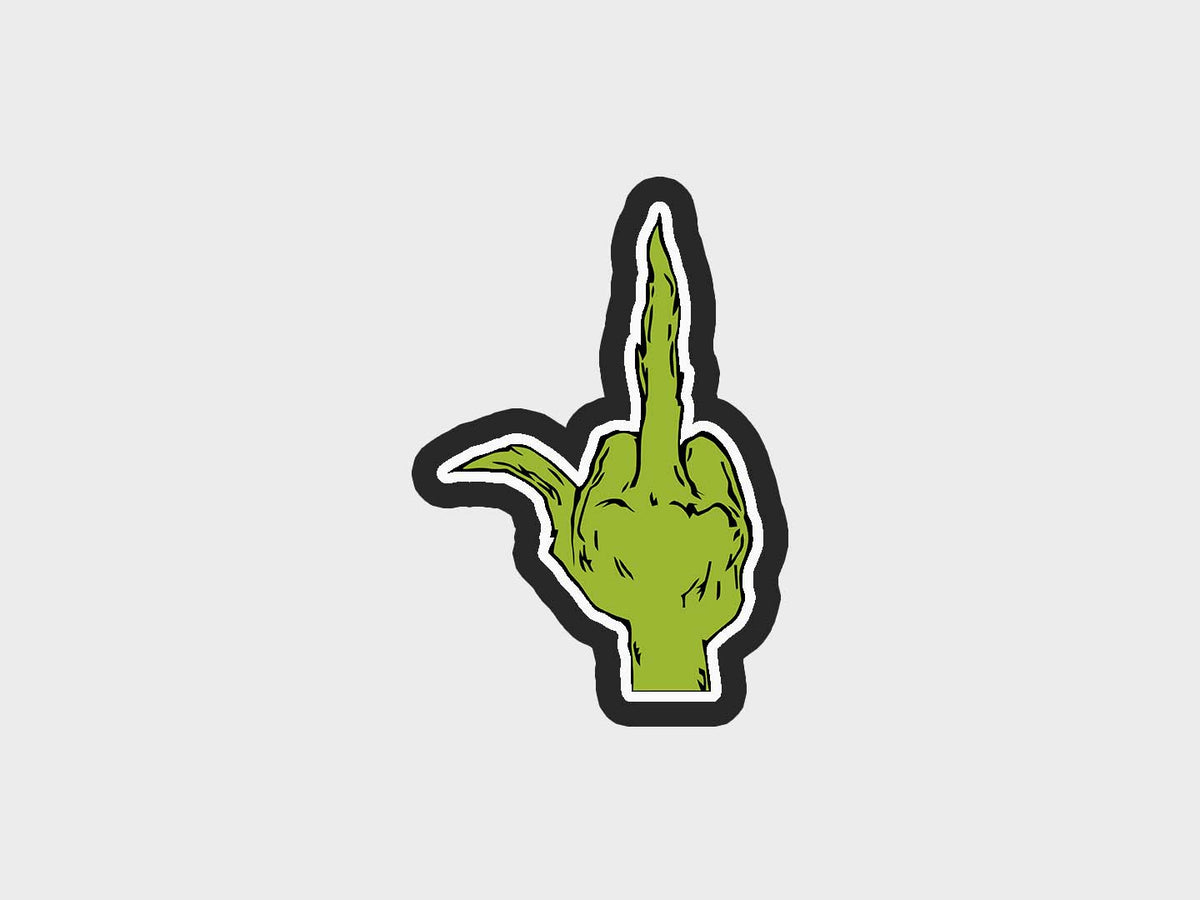 Middle Finger Inspired Grinchymas Cookie Cutter STL Files Cookie Cutter Files