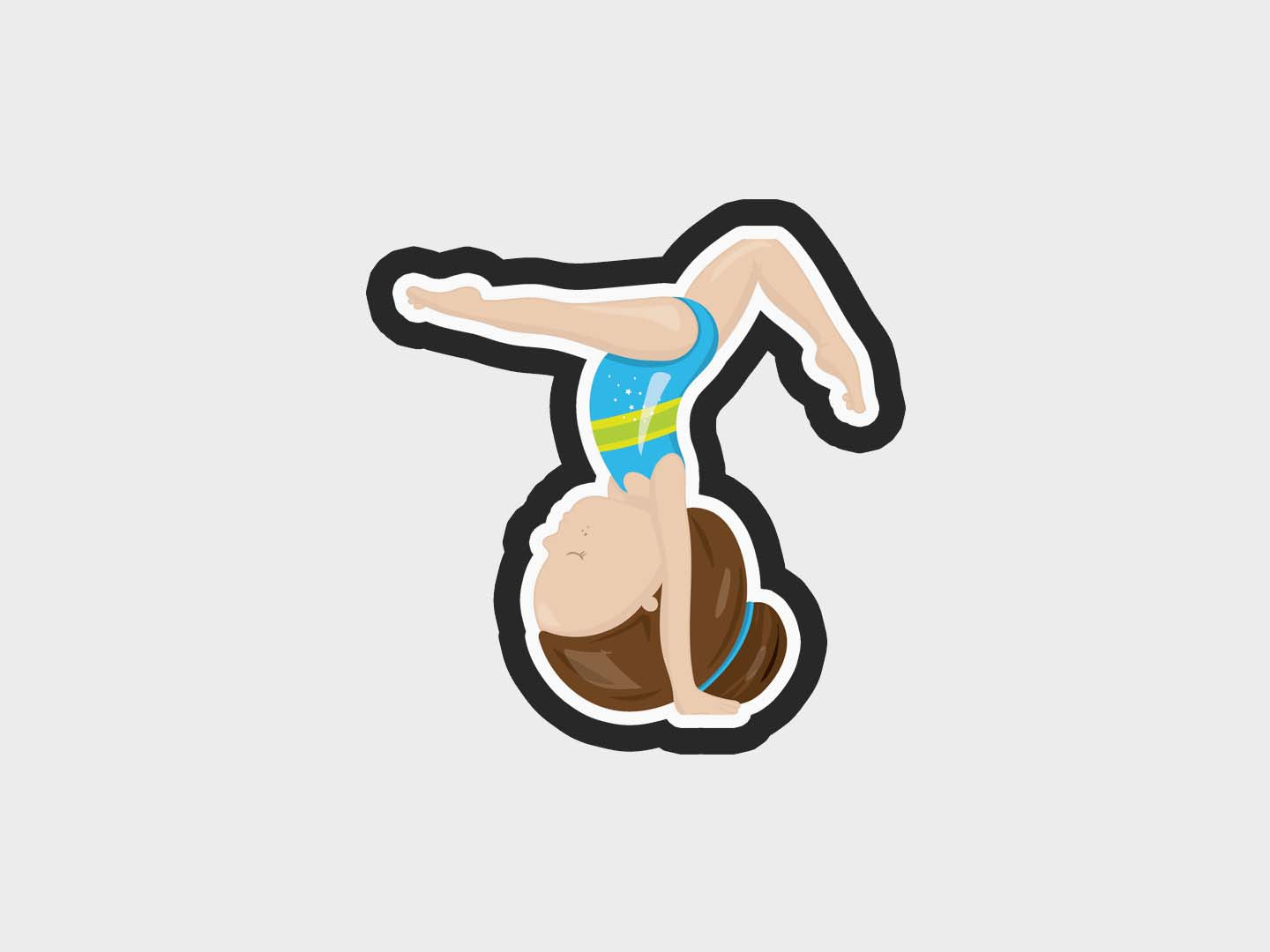 Handstand Gymnast Girl Cookie Cutter STL Files Cookie Cutter Files