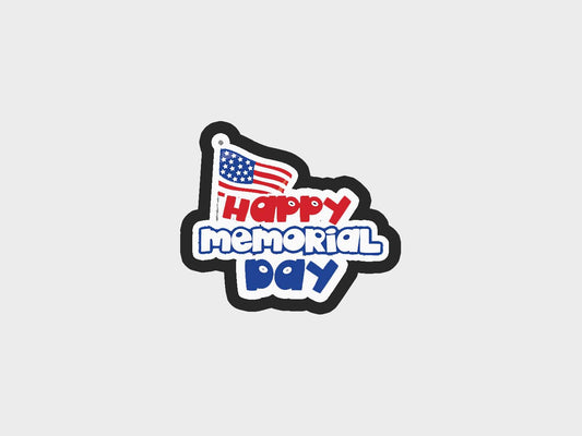 Happy Memorial Day Typography Memorial Day Cookie Cutter STL Files Cookie Cutter Files