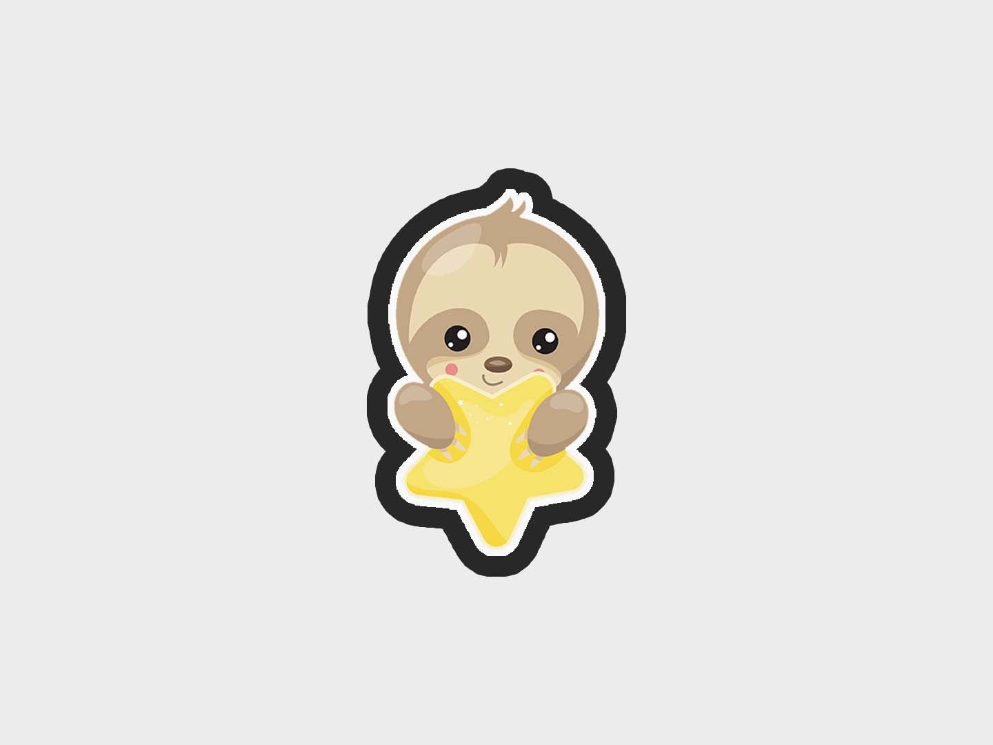 Hold Star Sweet Dreams Baby Sloth Cookie Cutter STL Files Cookie Cutter Files
