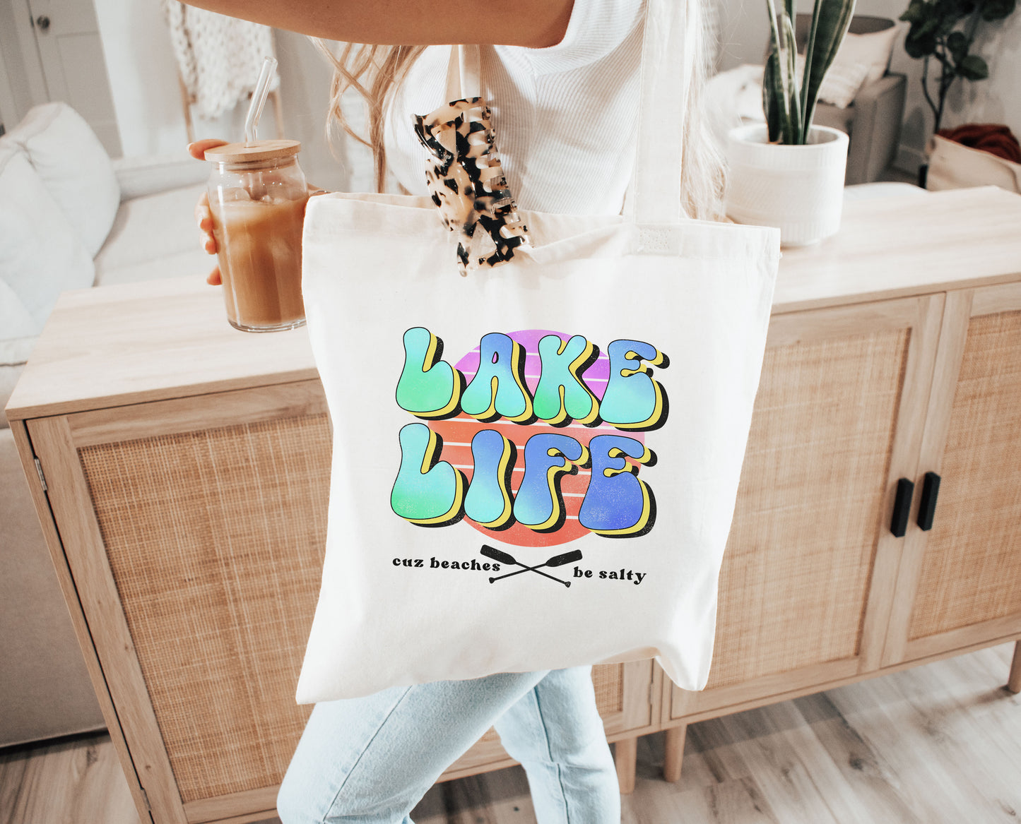 Lake Life Cuz Beaches Be Salty DTF Transfer Print Press Ready