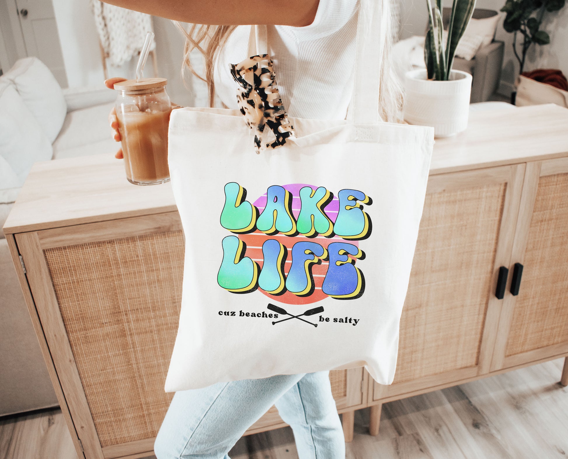 Lake Life Cuz Beaches Be Salty DTF Transfer Print Press Ready