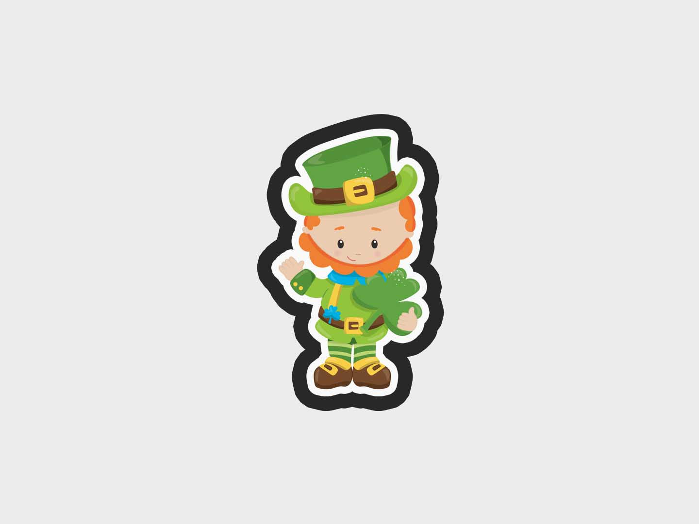 Leprechaun Wave Clover Lucky Charms Cookie Cutter STL Files Cookie Cutter Files