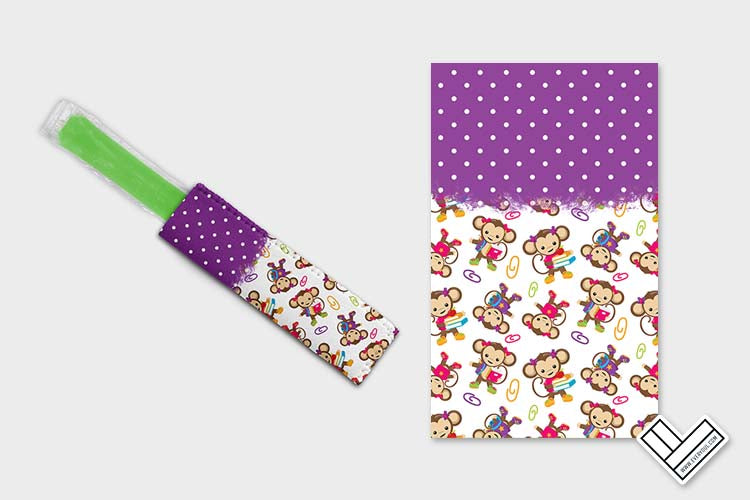 Little School Monkeys 1104 Ice Pop Digital Sublimation Design Sweet Sublimation Designs