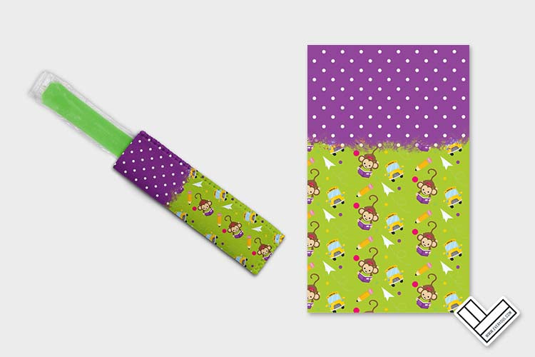Little School Monkeys 1105 Ice Pop Digital Sublimation Design Sweet Sublimation Designs