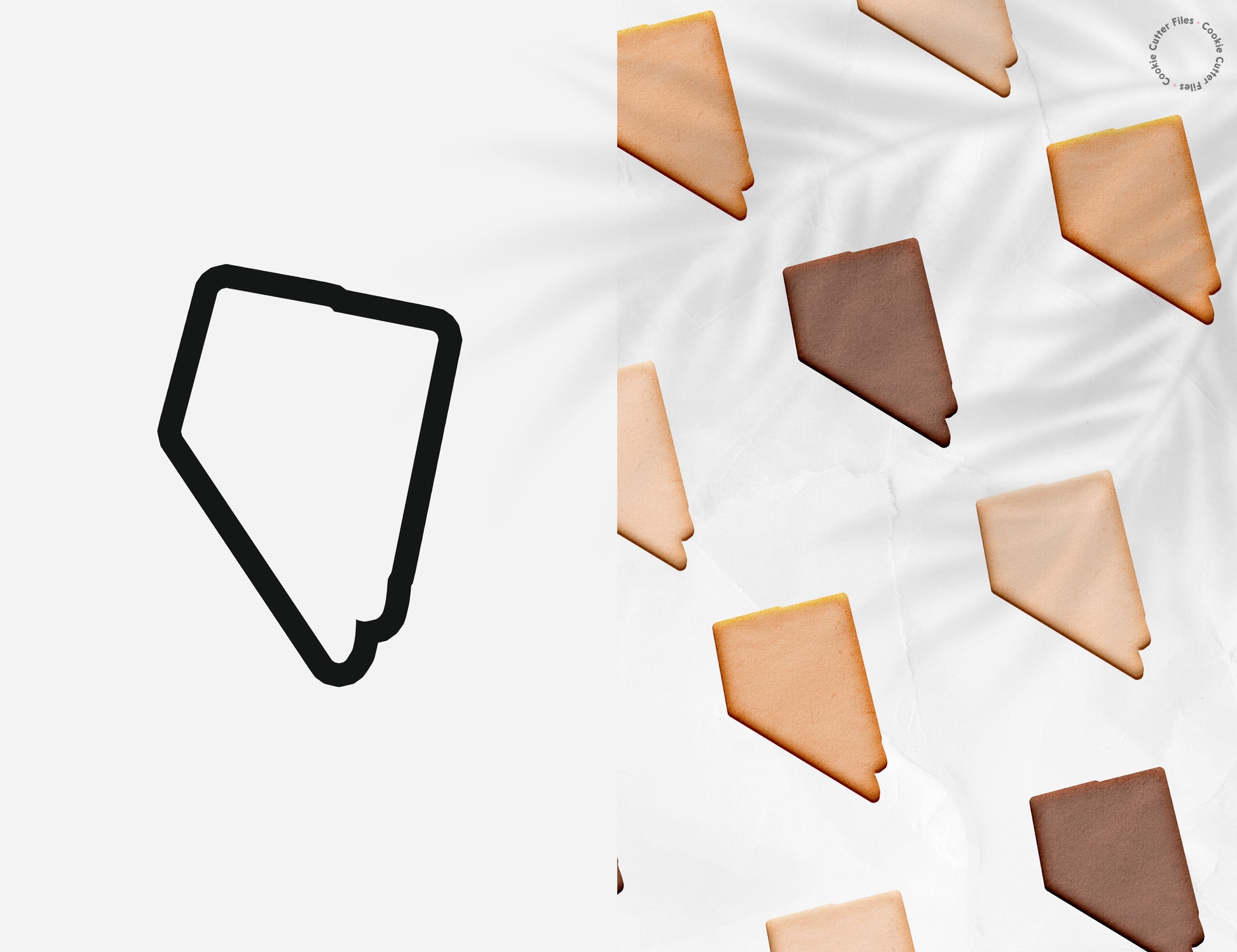 Nevada State Basic Cookie Cutter STL Files Cookie Cutter Files