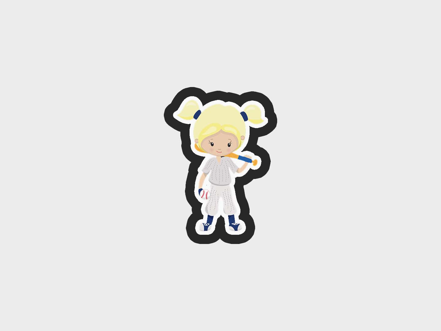 Pitcher Girl Baseball Kids Cookie Cutter STL Files Cookie Cutter Files
