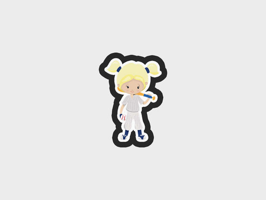 Pitcher Girl Baseball Kids Cookie Cutter STL Files Cookie Cutter Files