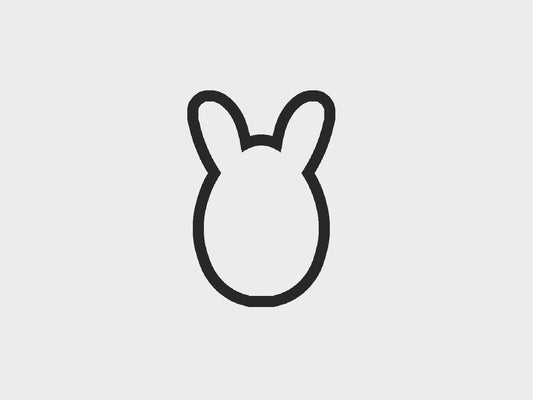 Rabbit Easter Egg Critters Cookie Cutter STL Files Cookie Cutter Files