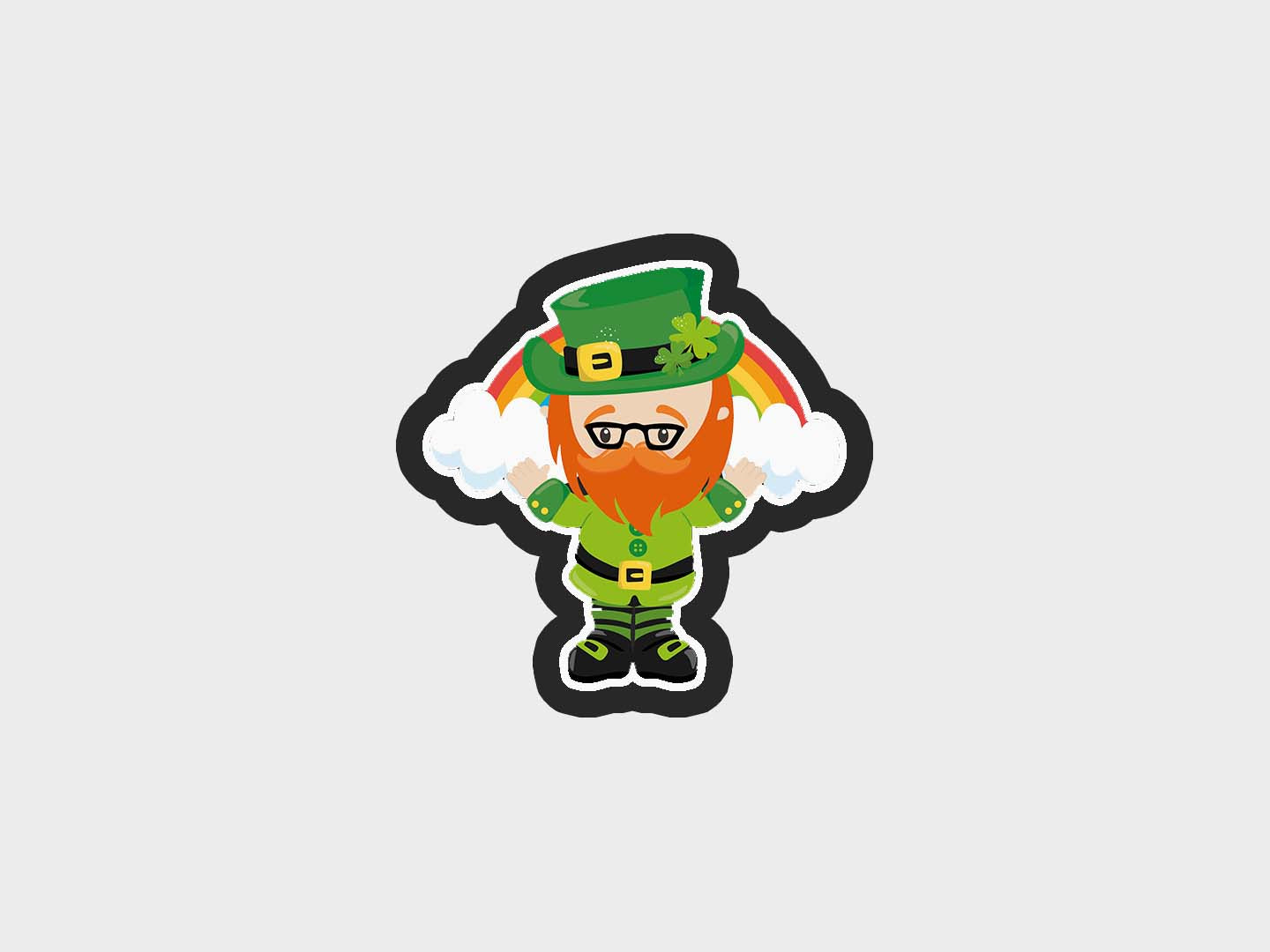 Rainbow Hip Leprechauns Cookie Cutter STL Files Cookie Cutter Files