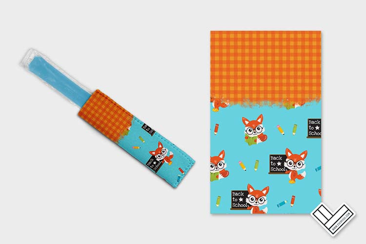 School Fox 0112 Ice Pop Digital Sublimation Design Sweet Sublimation Designs