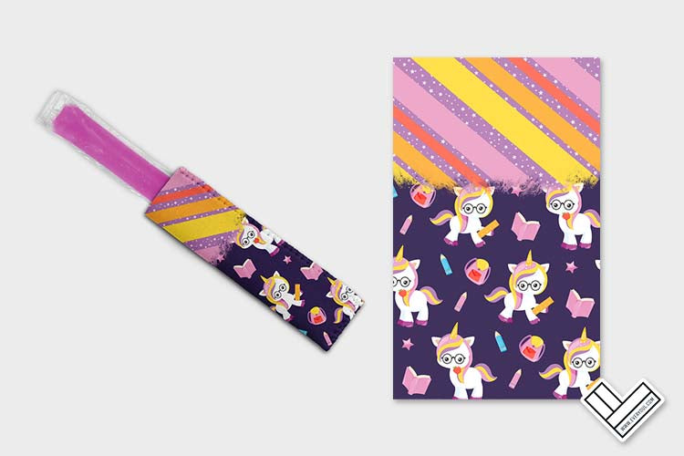 School Unicorn 0302 Ice Pop Digital Sublimation Design Sweet Sublimation Designs