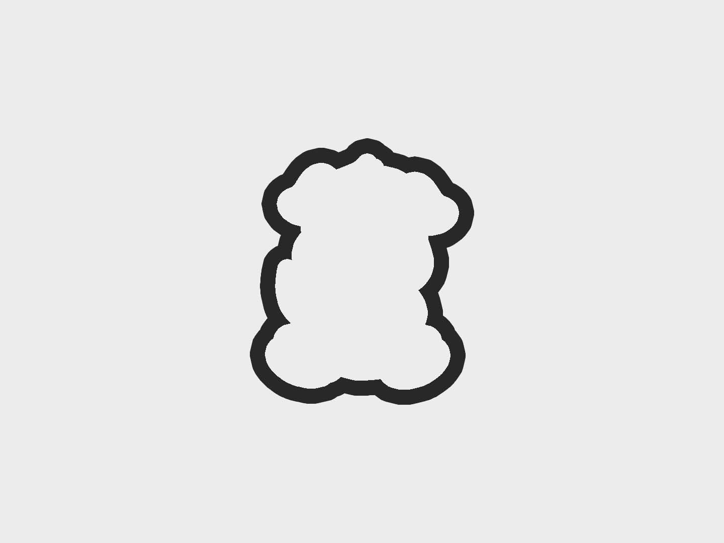 Sitting Up Full Puppy Dog Cookie Cutter STL Files Cookie Cutter Files