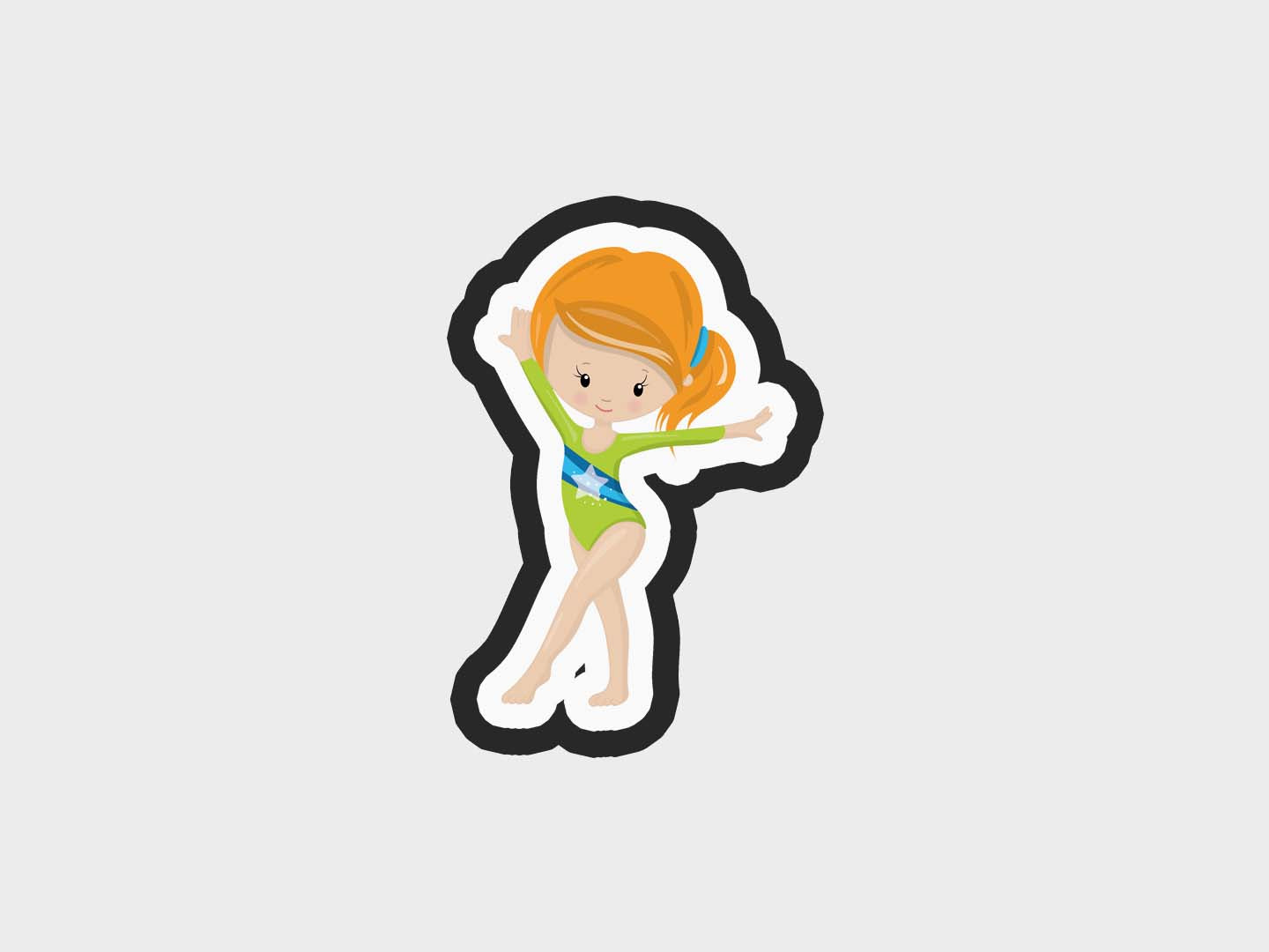 Stand Gymnast Girl Cookie Cutter STL Files Cookie Cutter Files
