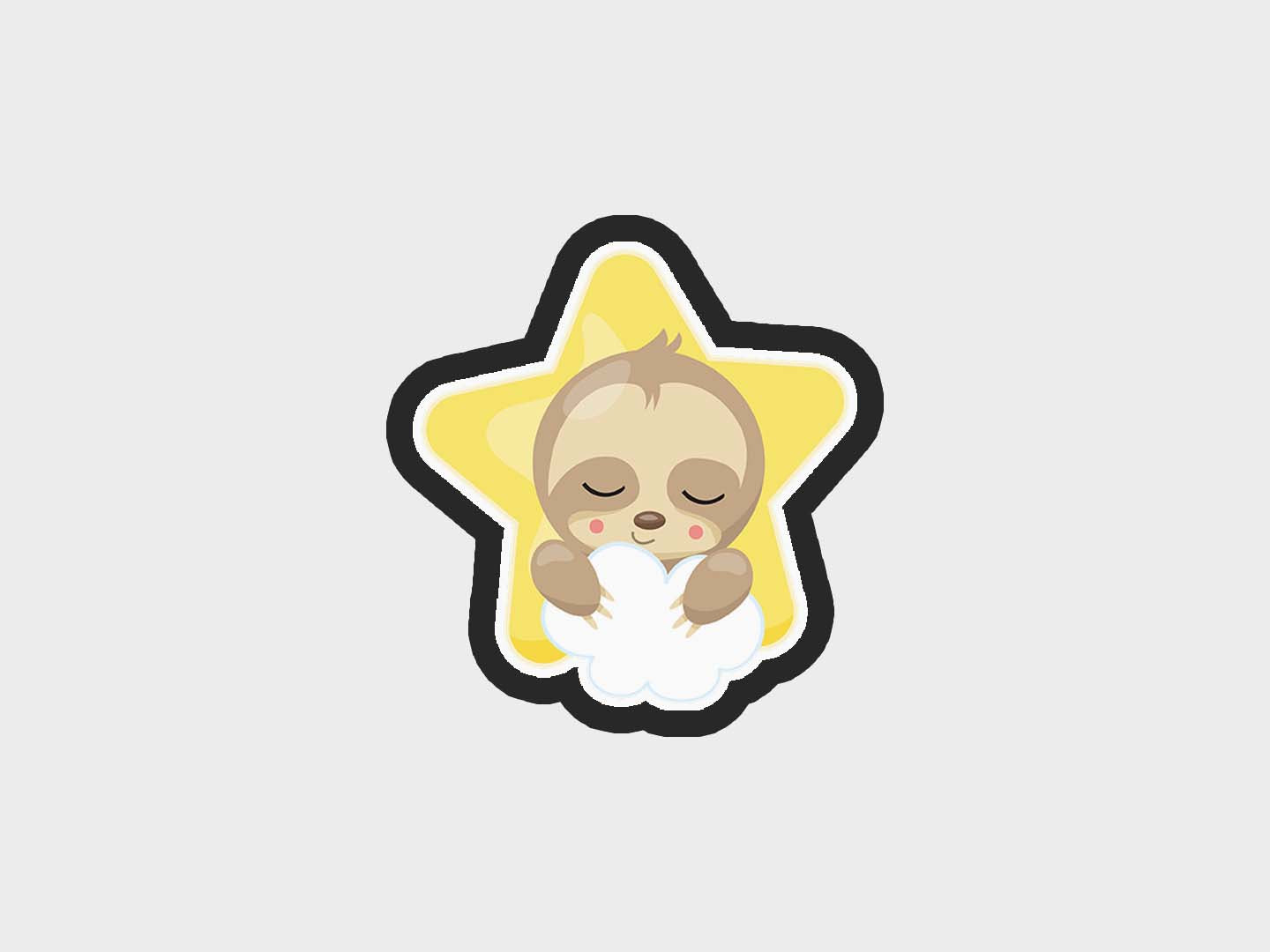 Star Cloud Hold Sweet Dreams Baby Sloth Cookie Cutter STL Files Cookie Cutter Files