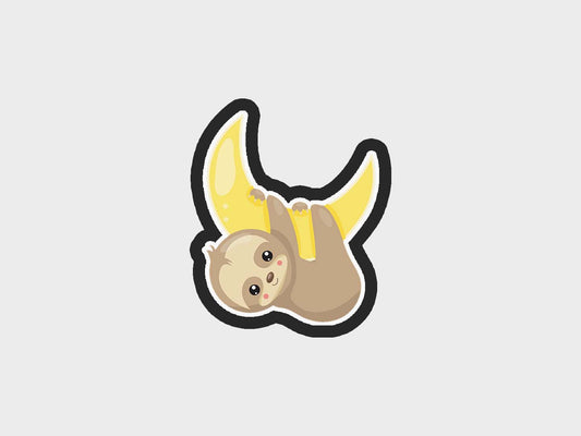 Upside Down Moon Hang Sweet Dreams Baby Sloth Cookie Cutter STL Files Cookie Cutter Files