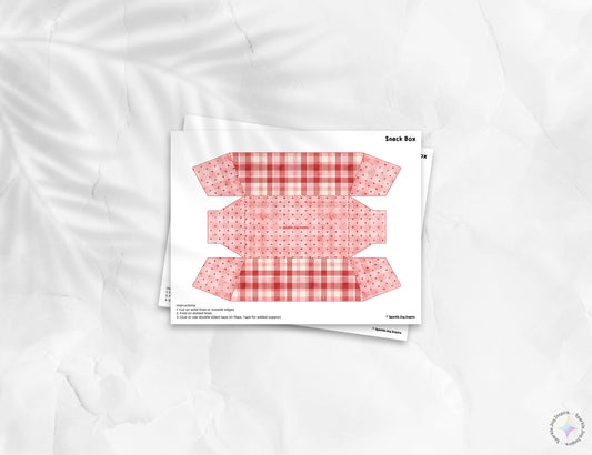 Valentine Flannel Snack Box Paper Craft Printable Paper Crafts