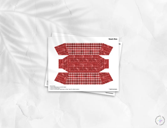 Valentine Flannel Snack Box Paper Craft Printable Paper Crafts