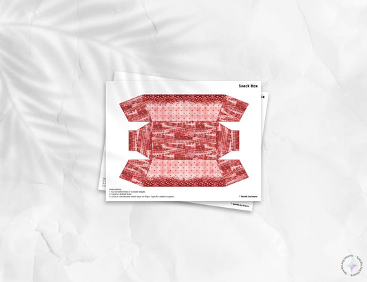 Valentine Flannel Snack Box Paper Craft Printable Paper Crafts