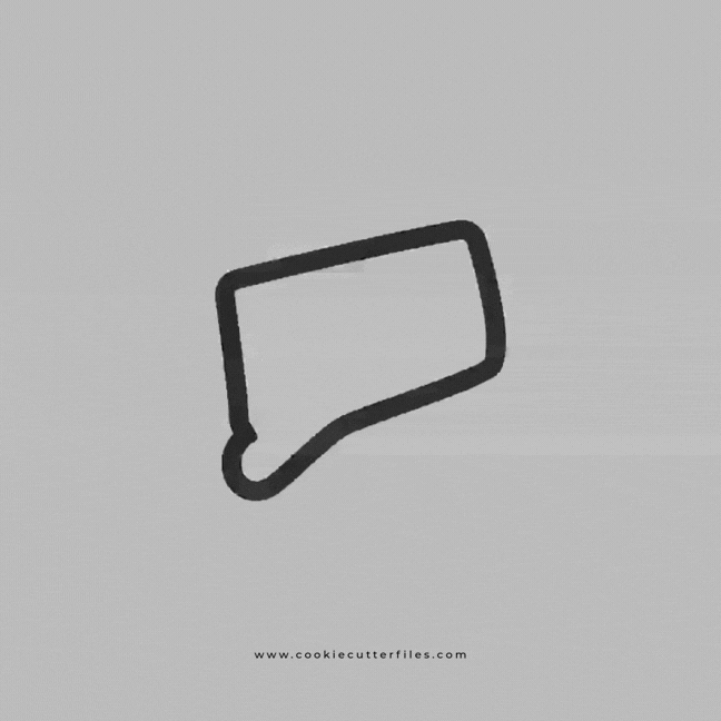 Connecticut State Basic Cookie Cutter STL Files Cookie Cutter Files
