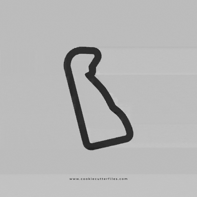 Delaware State Basic Cookie Cutter STL Files Cookie Cutter Files