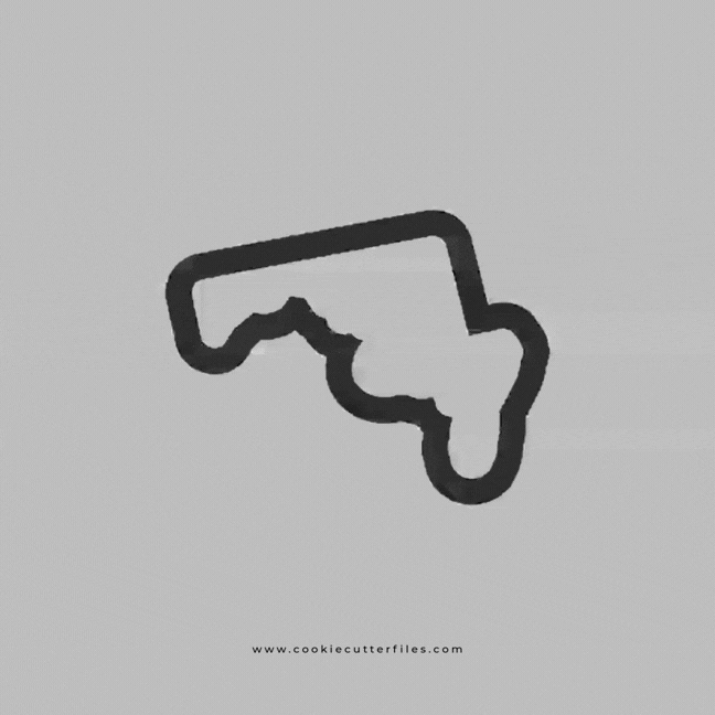 Maryland State Basic Cookie Cutter STL Files Cookie Cutter Files